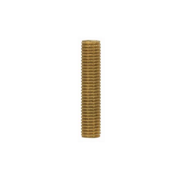 1/8 IP Solid Brass Nipple; Unfinished; 1-3/4&#34; Length; 3/8&#34; Wide