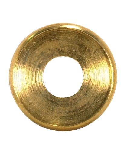 Turned Brass Double Check Ring; 1/8 IP Slip; Burnished And Lacquered; 1&#34; Diameter