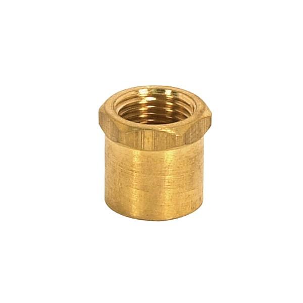 Brass Coupling; Unfinished; 3/4&#34; Long; Hexagon Head Coupling; 1/8 IP