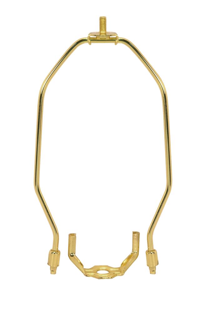 Light Duty Harp; Polished Brass Finish; 8&#34; Height; 1/8 IP Saddle; 1/4-27 Thread; 125 Carton