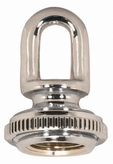 3/8 IP Cast Brass Screw Collar Loop With Ring; Fits 1&#34; Canopy Hole; 1-1/8&#34; Ring Diameter;