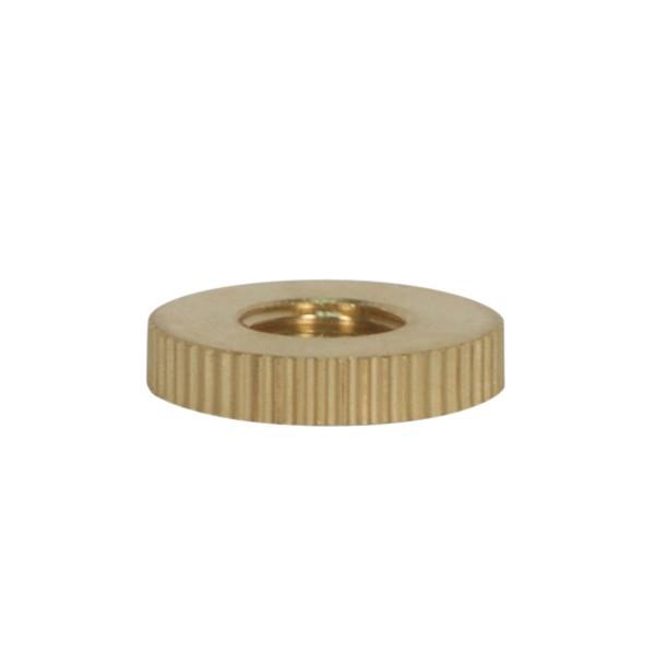 Knurl Solid Brass Check Ring; 1/8 IP Tapped; 7/8&#34; Diameter