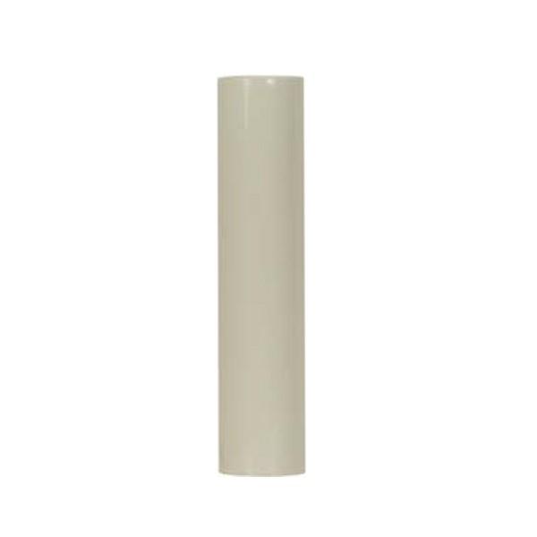 Plastic Candle Cover; Cream Plastic; 13/16&#34; Inside Diameter; 7/8&#34; Outside Diameter; 4&#34;