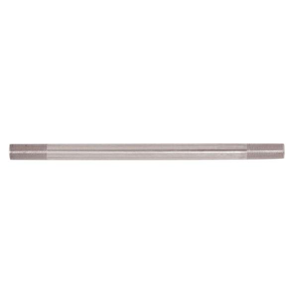 Steel Pipe; 1/8 IP; Nickel Plated Finish; 12&#34; Length; 3/4&#34; x 3/4&#34; Threaded On Both Ends