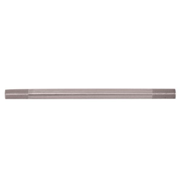 Steel Pipe; 1/8 IP; Raw Steel Finish; 4&#34; Length; 3/4&#34; x 3/4&#34; Threaded On Both Ends