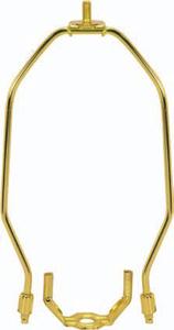 Light Duty Harp; Polished Brass Finish; 15&#34; Height; 1/8 IP Saddle; 1/4-27 Thread; 125 Carton