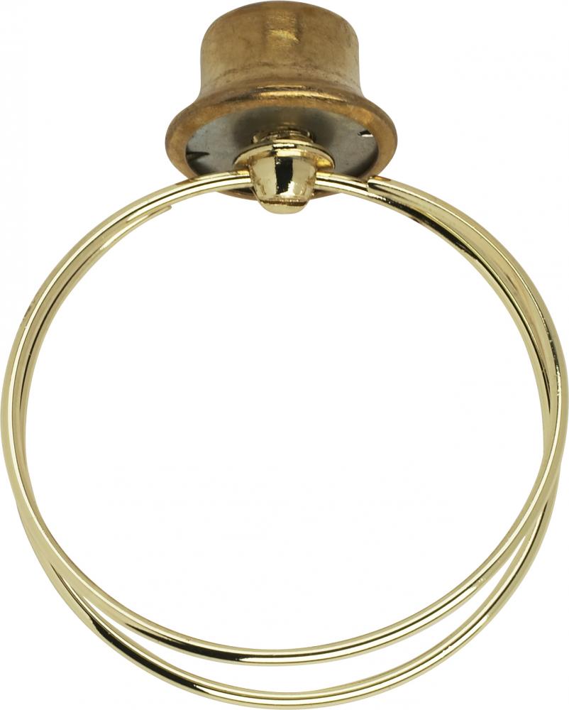 Bulb Clip; 1/4-27; 2&#34; Short Medium Base; Bulb Clip And Finial; Brass Plated Finish