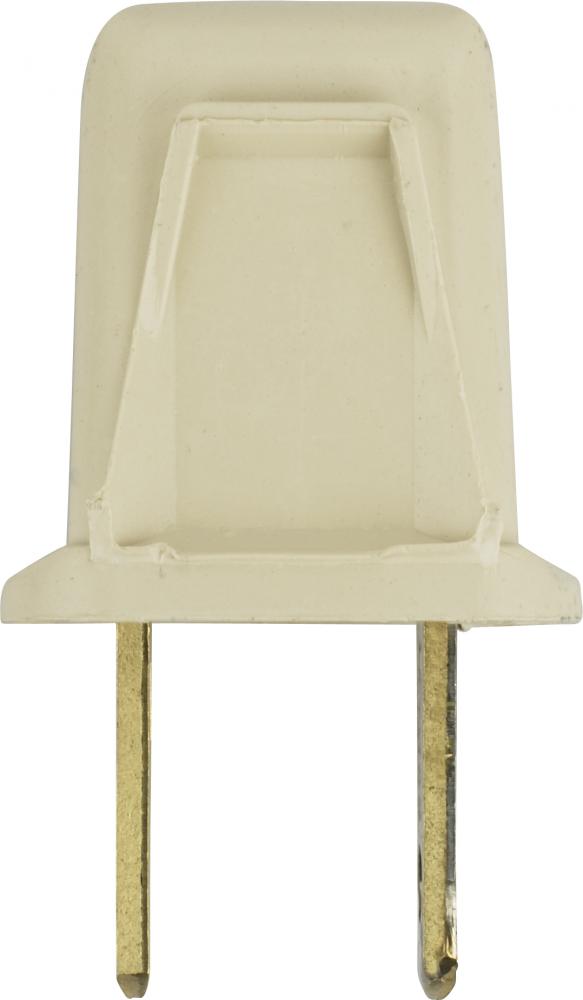 Attachment Plug; Polarized; 18/2-SPT-1; 10A-125V; Ivory Finish