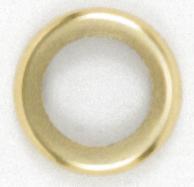 Steel Check Ring; Curled Edge; 1/4 IP Slip; Brass Plated Finish; 1-1/4&#34; Diameter