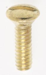 Steel Switchplate Screw; 6/32; Brass Plated Finish; 1/2&#34; Length