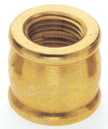 Brass Coupling; 1/2&#34; Long; 1/4 F x 1/8 F; Burnished And Lacquered