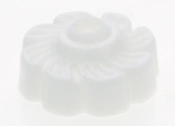 Plastic Lock-Up Cap; 1/8 IP; 1&#34; Diameter; White Finish