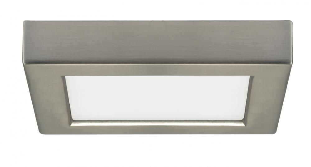 Blink - 10.5W- 5.5&#34; Surface Mount LED - 3000K- Square Shape - Brushed Nickel Finish - 120V