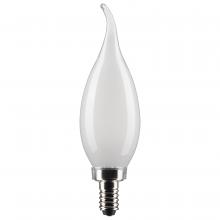 Satco Products Inc. S21301 - 4 Watt CA10 LED; Frost; Candelabra base; 90 CRI; 3000K; 120 Volt