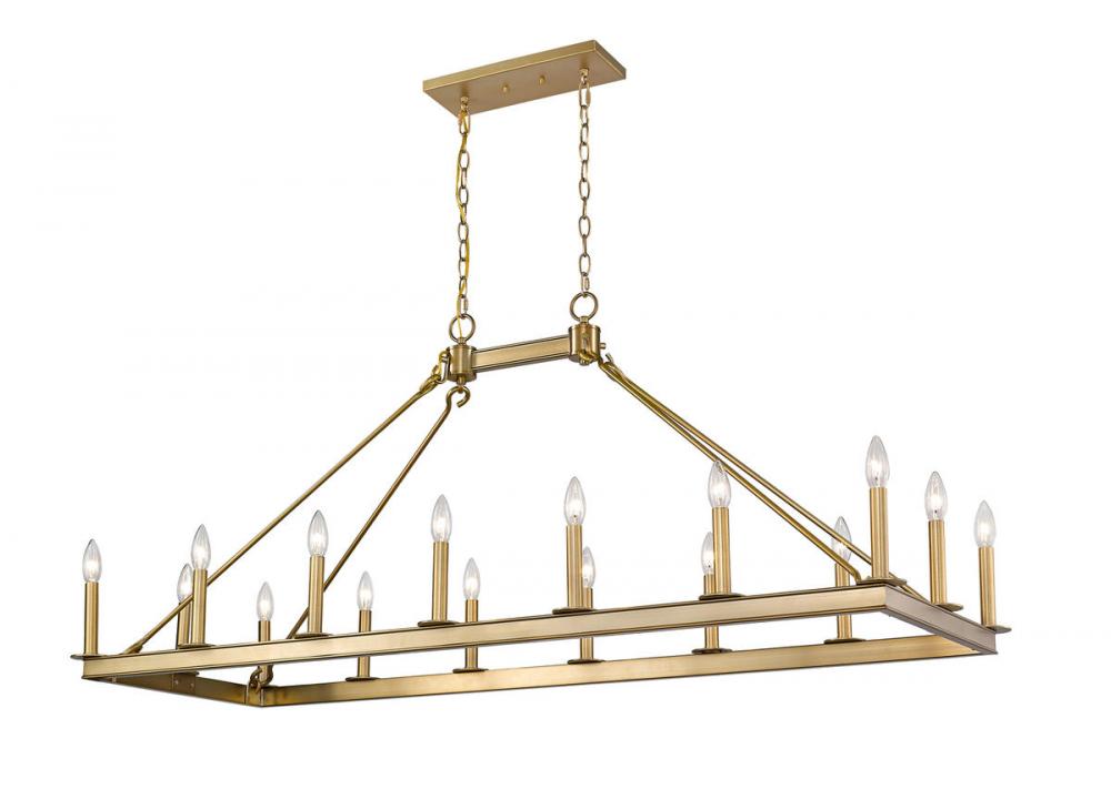 16 Light Linear Chandelier