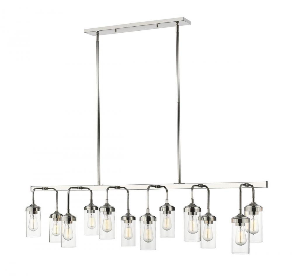 12 Light Linear Chandelier