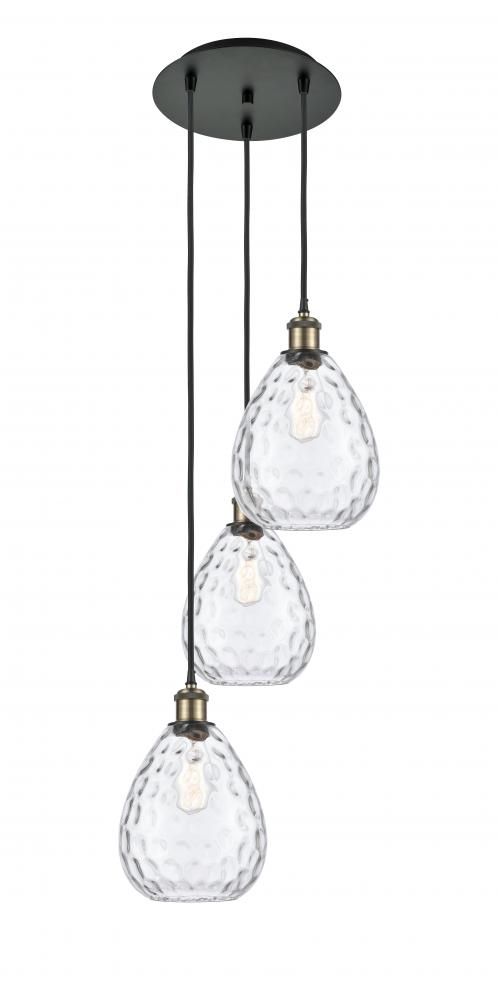 Waverly - 3 Light - 15 inch - Black Antique Brass - Cord Hung - Multi Pendant