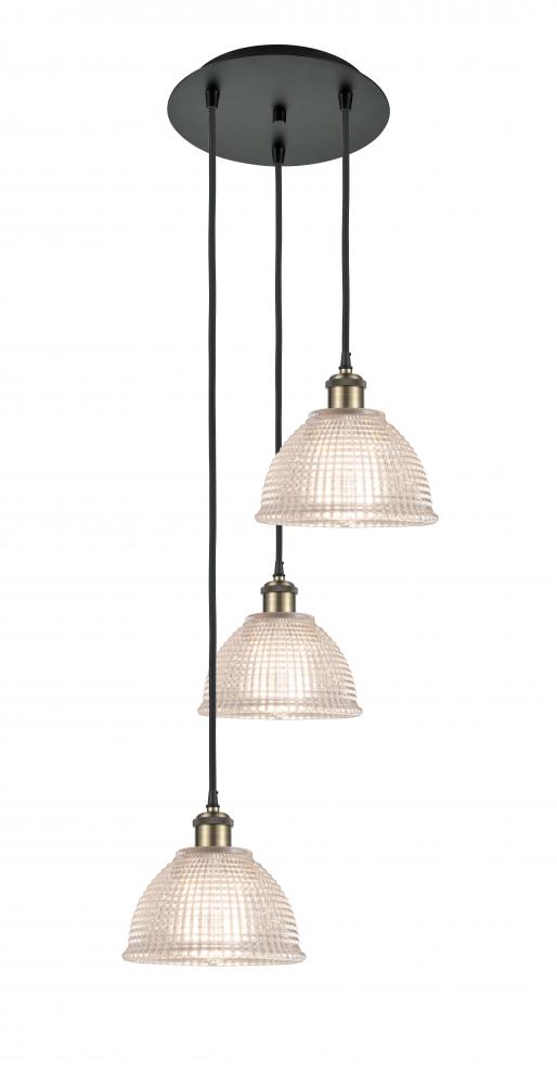 Arietta - 3 Light - 15 inch - Black Antique Brass - Cord Hung - Multi Pendant