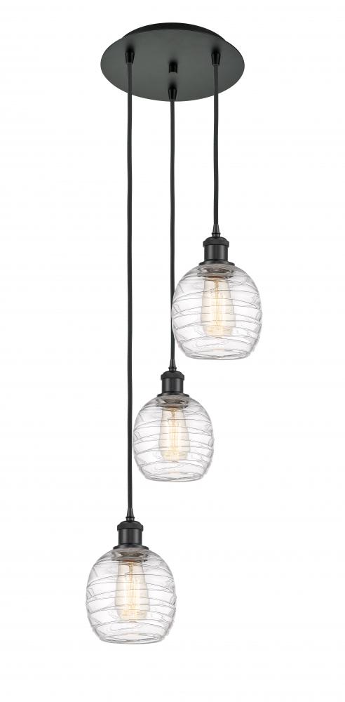 Belfast - 3 Light - 13 inch - Matte Black - Cord Hung - Multi Pendant