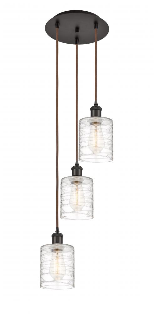 Cobbleskill - 3 Light - 12 inch - Oil Rubbed Bronze - Cord Hung - Multi Pendant