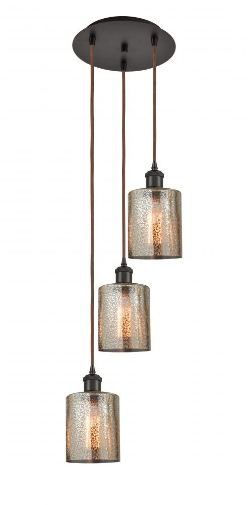 Cobbleskill - 3 Light - 12 inch - Oil Rubbed Bronze - Cord Hung - Multi Pendant