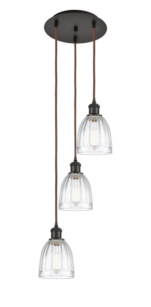 Brookfield - 3 Light - 12 inch - Oil Rubbed Bronze - Cord Hung - Multi Pendant