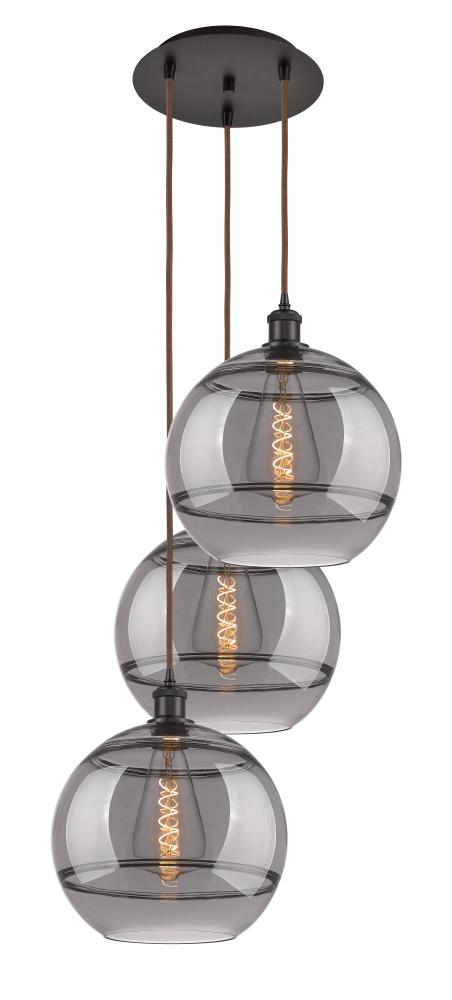 Rochester - 3 Light - 19 inch - Oil Rubbed Bronze - Cord hung - Multi Pendant