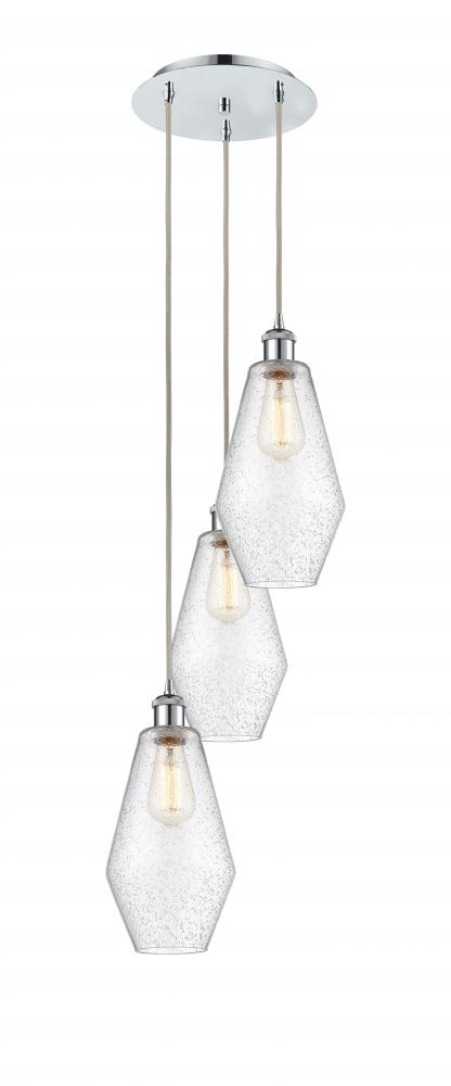 Cindyrella - 3 Light - 14 inch - Polished Chrome - Cord Hung - Multi Pendant