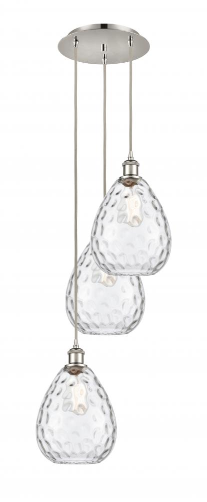 Waverly - 3 Light - 15 inch - Polished Nickel - Cord Hung - Multi Pendant