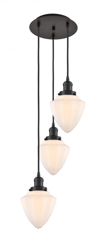 Bullet - 3 Light - 14 inch - Oil Rubbed Bronze - Cord hung - Multi Pendant