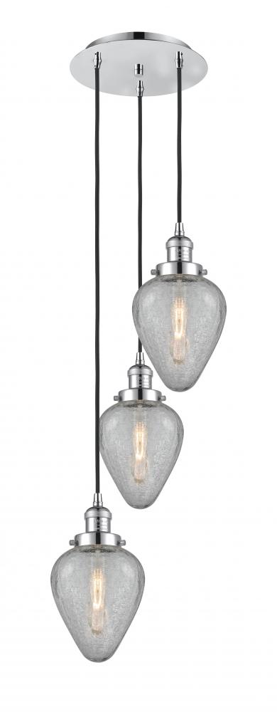 Geneseo - 3 Light - 13 inch - Polished Chrome - Cord hung - Multi Pendant