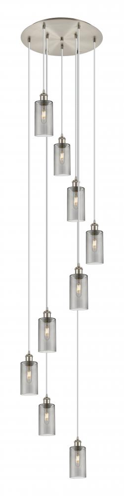 Crown Point - 9 Light - 19 inch - Brushed Satin Nickel - Multi Pendant