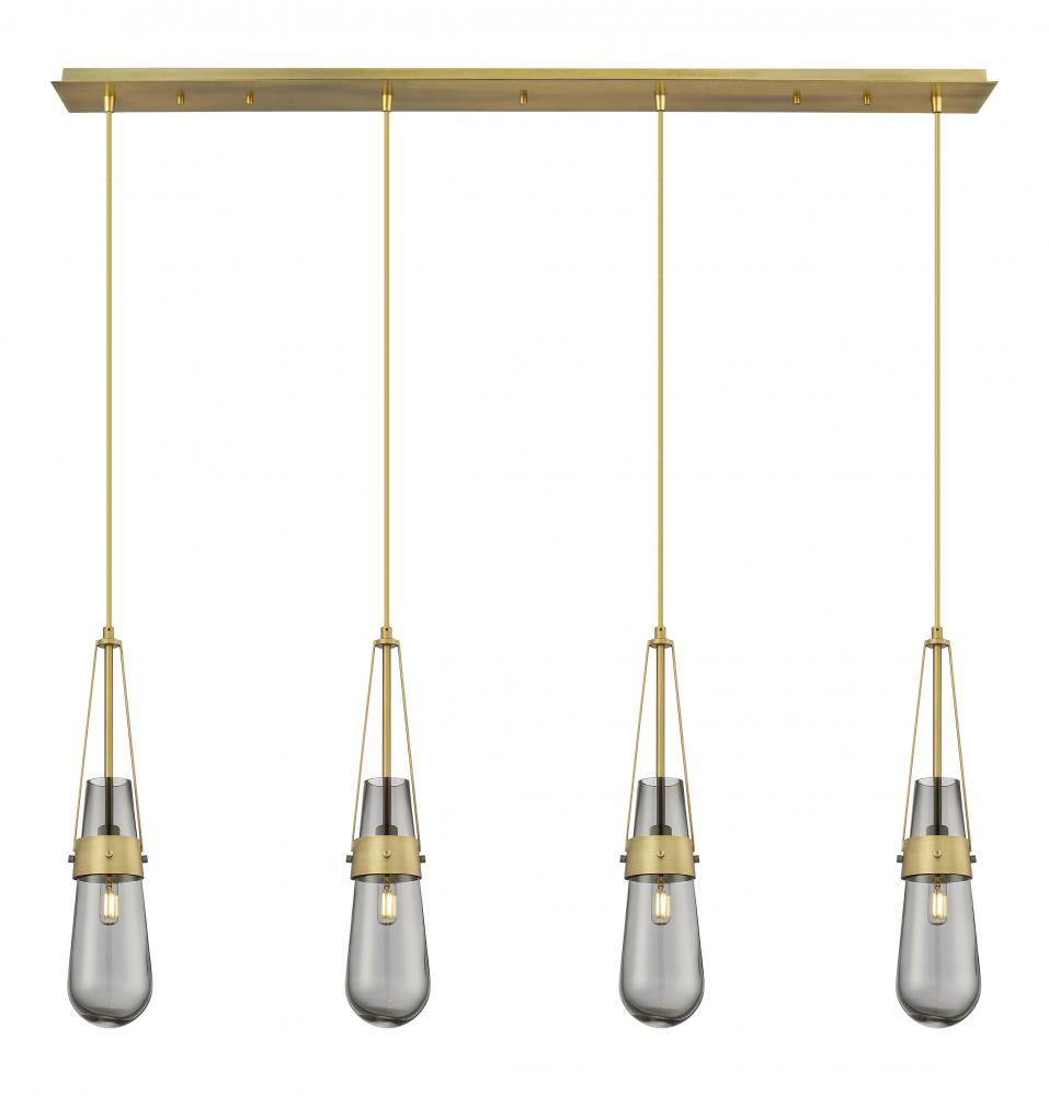 Milan - 4 Light - 48 inch - Brushed Brass - Linear Pendant