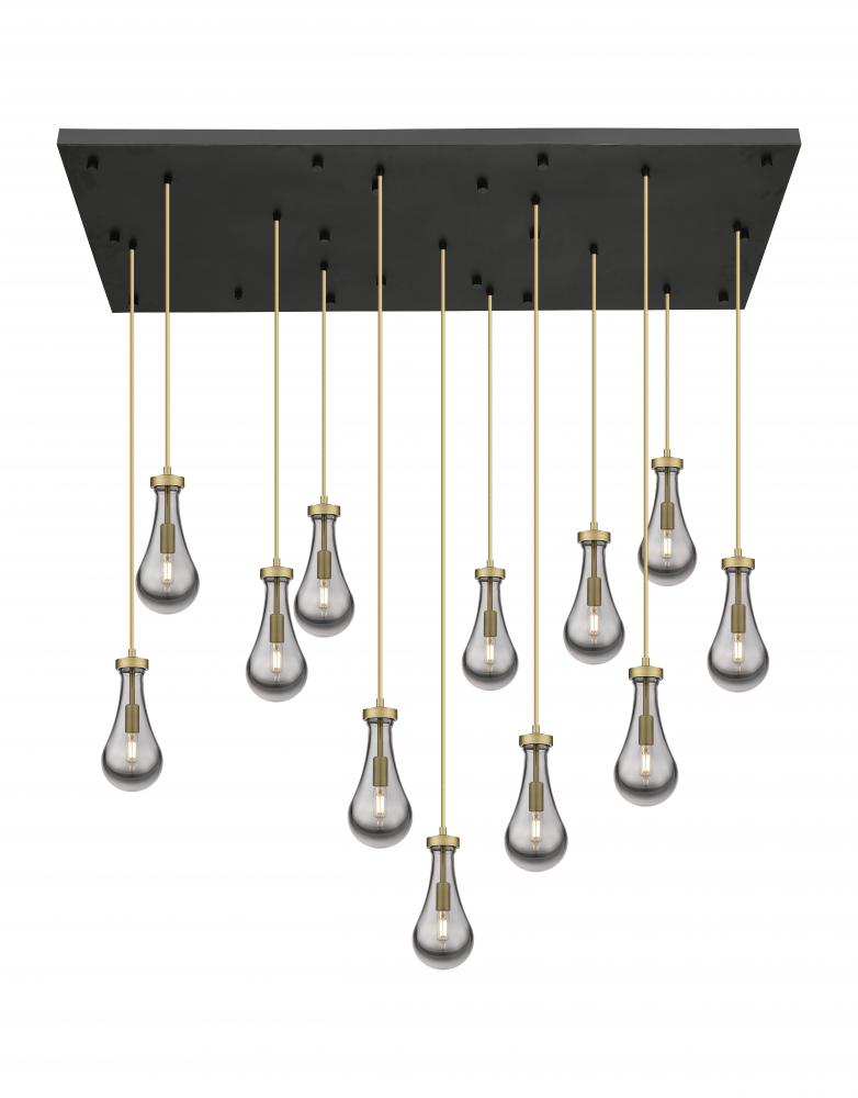 Owego - 13 Light - 54 inch - Brushed Brass - Multi Pendant