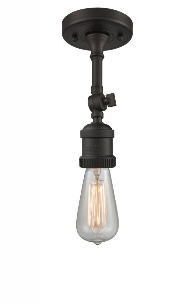 Bare Bulb 1 Light Semi-Flush Mount