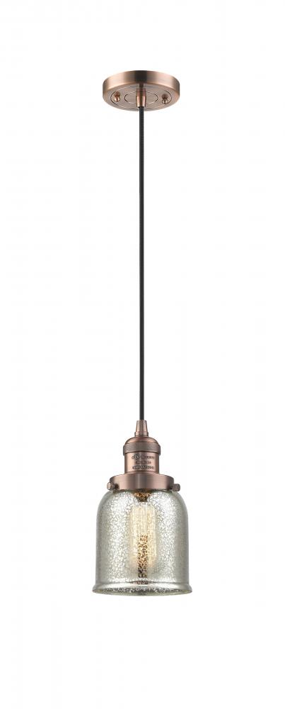 Bell - 1 Light - 5 inch - Antique Copper - Cord hung - Mini Pendant