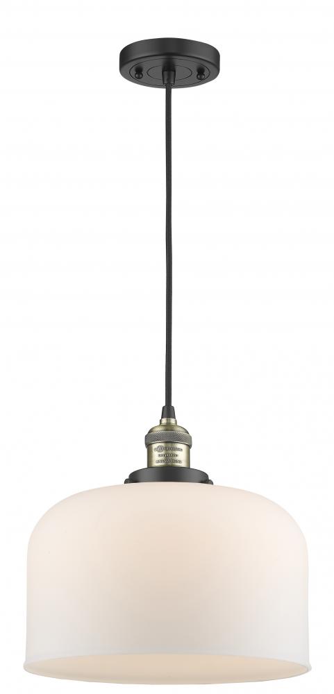 Bell - 1 Light - 12 inch - Black Antique Brass - Cord hung - Mini Pendant