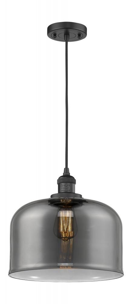 Bell - 1 Light - 12 inch - Matte Black - Cord hung - Mini Pendant