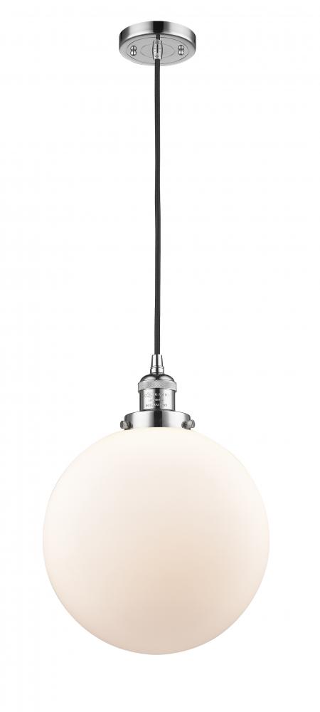 Beacon - 1 Light - 12 inch - Polished Chrome - Cord hung - Mini Pendant