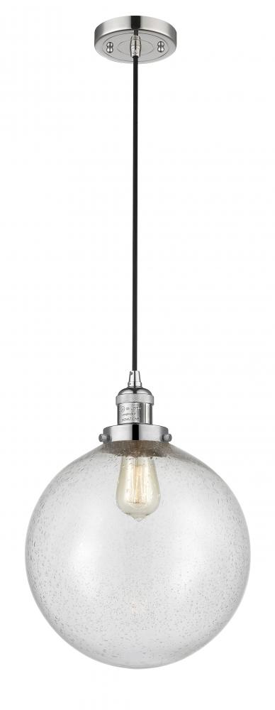 Beacon - 1 Light - 12 inch - Polished Nickel - Cord hung - Mini Pendant