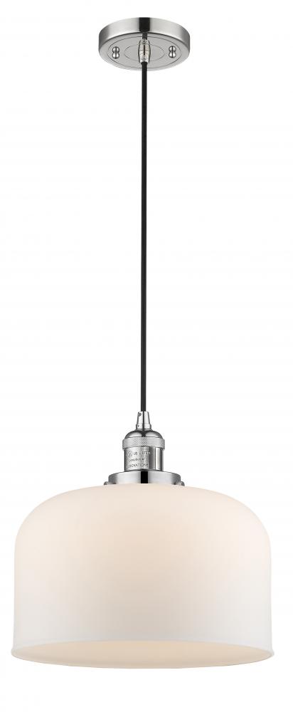 Bell - 1 Light - 12 inch - Polished Nickel - Cord hung - Mini Pendant