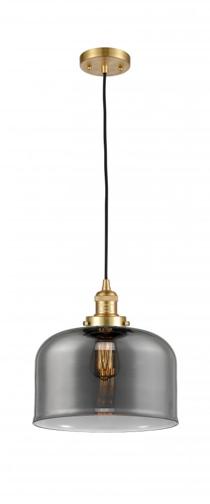 Bell - 1 Light - 12 inch - Satin Gold - Cord hung - Mini Pendant