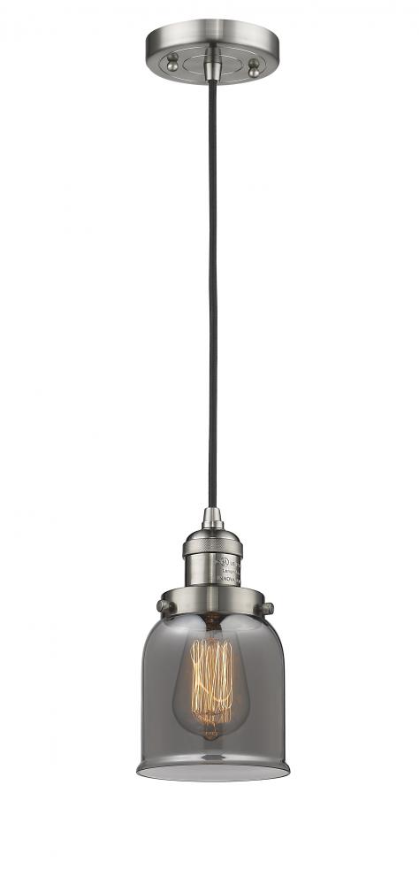 Bell - 1 Light - 5 inch - Brushed Satin Nickel - Cord hung - Mini Pendant