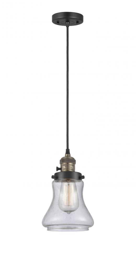 Bellmont - 1 Light - 6 inch - Black Antique Brass - Cord hung - Mini Pendant