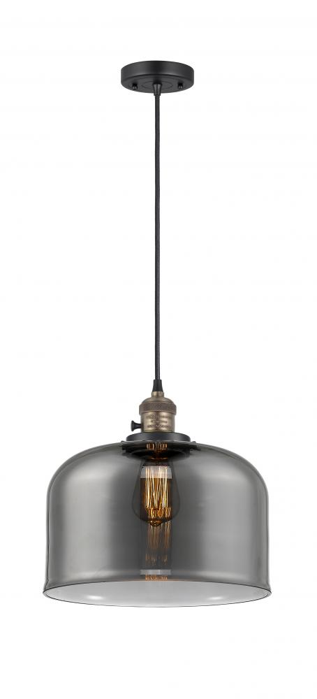 Bell - 1 Light - 12 inch - Black Antique Brass - Cord hung - Mini Pendant