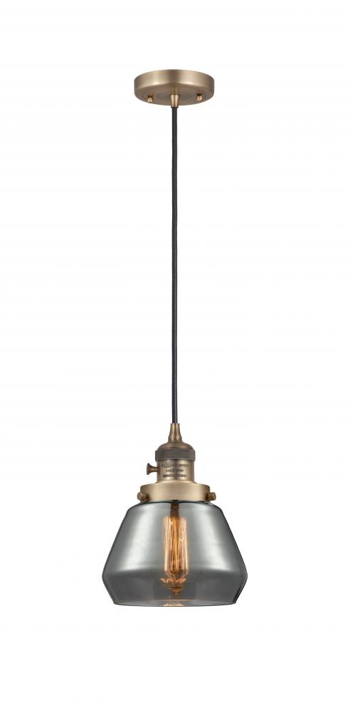 Fulton - 1 Light - 7 inch - Brushed Brass - Cord hung - Mini Pendant