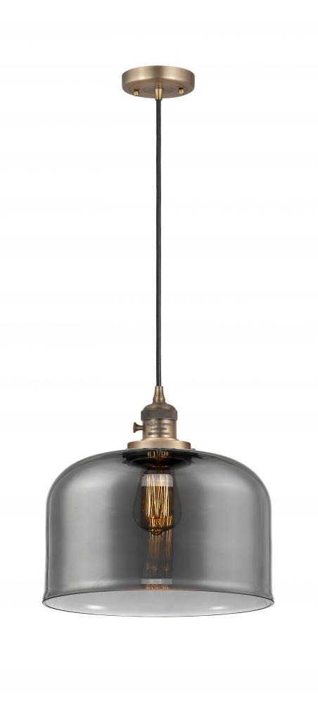 Bell - 1 Light - 12 inch - Brushed Brass - Cord hung - Mini Pendant