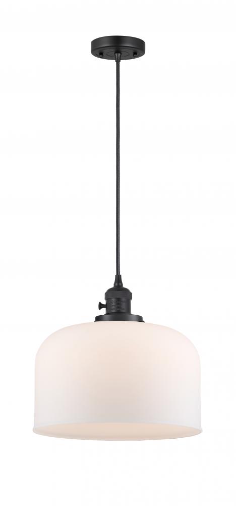 Bell - 1 Light - 12 inch - Matte Black - Cord hung - Mini Pendant