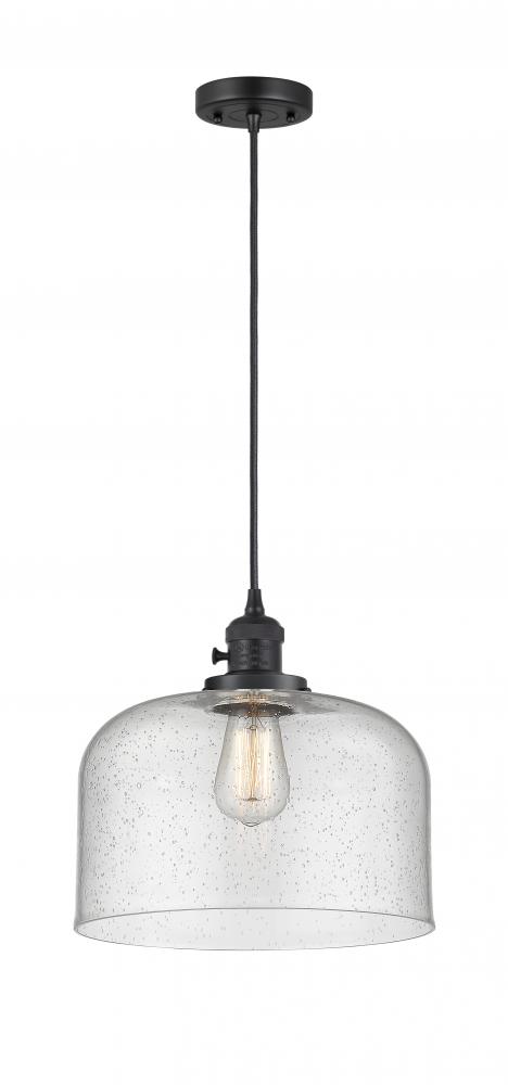 Bell - 1 Light - 12 inch - Matte Black - Cord hung - Mini Pendant