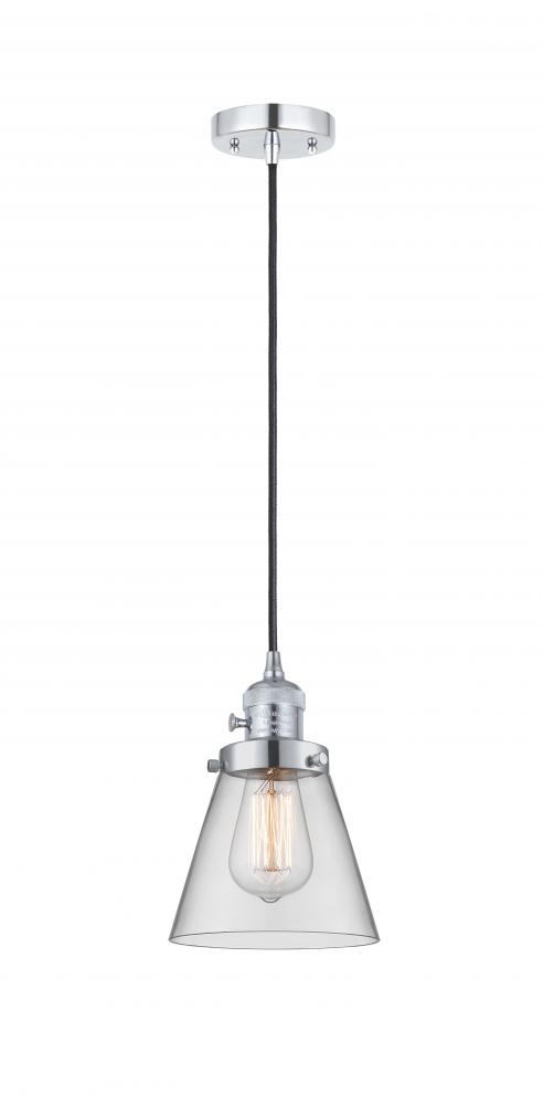 Cone - 1 Light - 6 inch - Polished Chrome - Cord hung - Mini Pendant